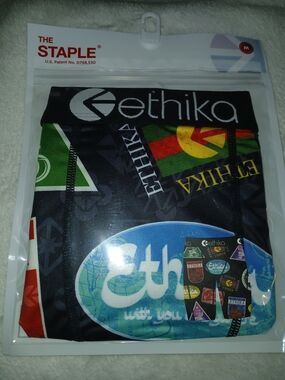 ethika Black Sticker Collage Boxer Brief